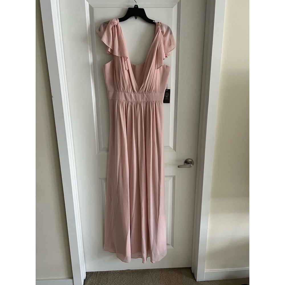Vince Camuto Light Pink Floor Length Chiffon Dress NWT
